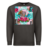 Smoke nail tools and polish with flowers and tooled leather seamless pattern Premium Sweatshirt - BundleAndBundleShop