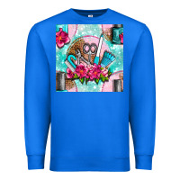 True Royal nail tools and polish with flowers and tooled leather seamless pattern Premium Sweatshirt - BundleAndBundleShop