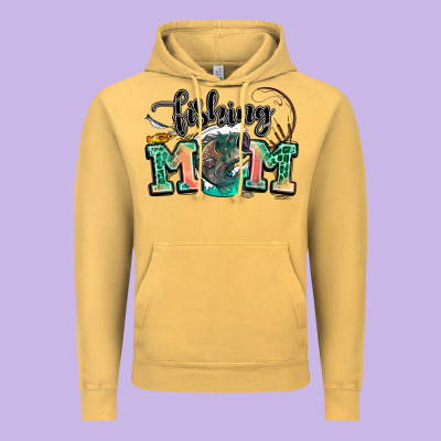Fishing Mom Vintage Hoodie Designed By Lillyallendesigns