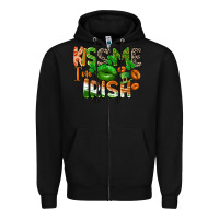 Black Kiss me i am irish St. Patrick's Day Zipper Hoodie - CowGirlArtShop
