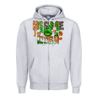 Heather Grey Kiss me i am irish St. Patrick's Day Zipper Hoodie - CowGirlArtShop