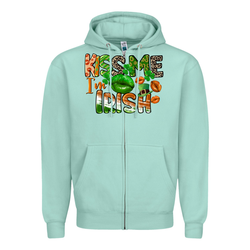 Kiss Me I Am Irish St. Patrick's Day Zipper Hoodie by CowGirlArtShop | Teevron
