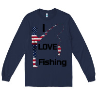 Navy I love fishing Long Sleeve Tee - Bettercallsaul