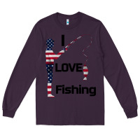 Plum I love fishing Long Sleeve Tee - Bettercallsaul