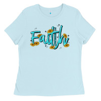 Baby Blue faith Ladies Tee - MaliasSmallBusiness