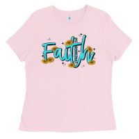 Bubblegum Pink faith Ladies Tee - MaliasSmallBusiness