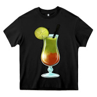 Black Margarita Glass Heavy Core Tee - Jasminsmagicworld