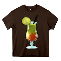 Chocolate Brown Margarita Glass Heavy Core Tee - Jasminsmagicworld