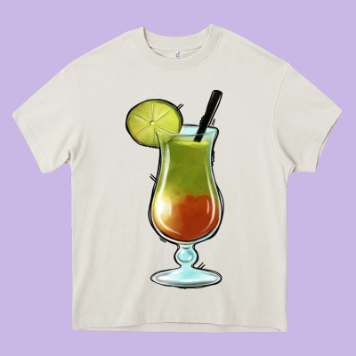 Margarita Glass Heavy Core Tee Designed By Jasminsmagicworld
