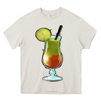 Cream Margarita Glass Heavy Core Tee - Jasminsmagicworld