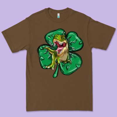 Dinosaur St Patricks Day Premium Tee Designed By Maliassmallbusiness