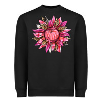 Black breast cancer sunflower Heavyweight Sweatshirt - texasbilliewilder