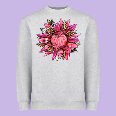 Breast Cancer Sunflower Heavyweight Sweatshirt Designed By Texasbilliewilder
