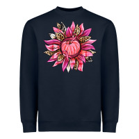 Navy breast cancer sunflower Heavyweight Sweatshirt - texasbilliewilder