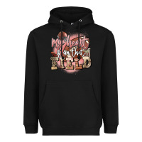 Black my heart is on that field Heavyweight Hoodie - FaDigitalArtStudio