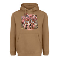 Toasted Coconut my heart is on that field Heavyweight Hoodie - FaDigitalArtStudio