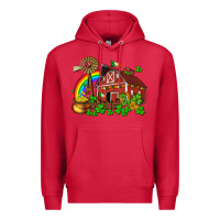 Cardinal St. Patrick's farm with gold Premium Hoodie - OliviaCreatesArt