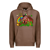 Chestnut St. Patrick's farm with gold Premium Hoodie - OliviaCreatesArt