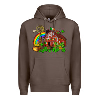 Coffee St. Patrick's farm with gold Premium Hoodie - OliviaCreatesArt