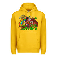 Lemon St. Patrick's farm with gold Premium Hoodie - OliviaCreatesArt