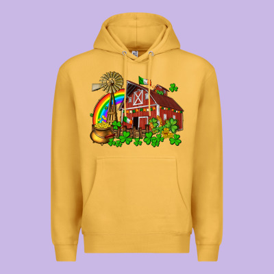 St. Patrick's Farm With Gold Premium Hoodie Designed By Oliviacreatesart