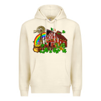 Sandshell St. Patrick's farm with gold Premium Hoodie - OliviaCreatesArt
