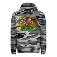 Slate Camo St. Patrick's farm with gold Premium Hoodie - OliviaCreatesArt