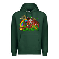 Sports Green St. Patrick's farm with gold Premium Hoodie - OliviaCreatesArt