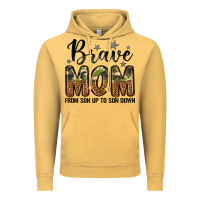 Vintage Mustard brave mom from son up to son down Vintage Hoodie - LillyAllenDesigns