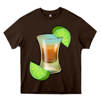 Chocolate Brown Tequila Shot Heavy Core Tee - Jasminsmagicworld
