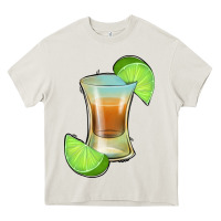 Cream Tequila Shot Heavy Core Tee - Jasminsmagicworld
