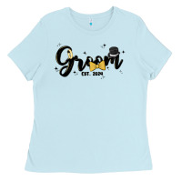 Baby Blue groom Ladies Tee - MaliasSmallBusiness