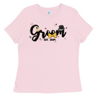 Bubblegum Pink groom Ladies Tee - MaliasSmallBusiness