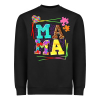 Black Autism Mama Heavyweight Sweatshirt - NancyCooperArtShop