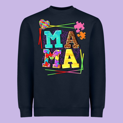 Autism Mama Heavyweight Sweatshirt Designed By Nancycooperartshop