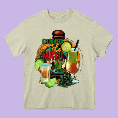 Cinco De Mayo Heavy Core Tee Designed By Jasminsmagicworld
