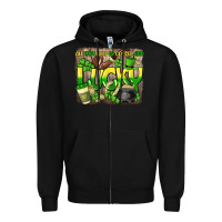 Black All you need is coffee and lucky St. Patrick's Zipper Hoodie - HowdyJamesFarm