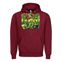 Burgundy All you need is coffee and lucky St. Patrick's Zipper Hoodie - HowdyJamesFarm