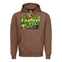 Chestnut All you need is coffee and lucky St. Patrick's Zipper Hoodie - HowdyJamesFarm