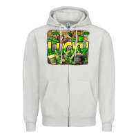 Dove Grey All you need is coffee and lucky St. Patrick's Zipper Hoodie - HowdyJamesFarm