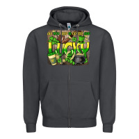 Smoke All you need is coffee and lucky St. Patrick's Zipper Hoodie - HowdyJamesFarm