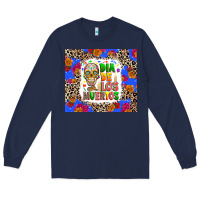 Navy Dia de los muertos Long Sleeve Tee - RanaPortraitStore