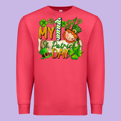 My 1'st St Patrick's Day Premium Sweatshirt Designed By Fadigitalartstudio