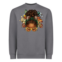 Storm american football afro messy bun Heavyweight Sweatshirt - texasbilliewilder