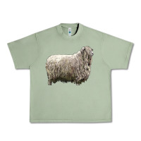 Oil Green lincoln sheep Urban Heavy Tee - LillyAllenDesigns