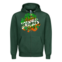 Sports Green Happy St. Patrick's Day Zipper Hoodie - CowGirlArtShop