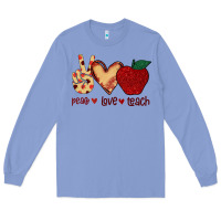 Colony Blue Peace Love Teach Long Sleeve Tee - Bettercallsaul