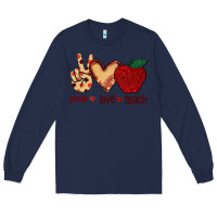 Navy Peace Love Teach Long Sleeve Tee - Bettercallsaul