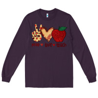 Plum Peace Love Teach Long Sleeve Tee - Bettercallsaul