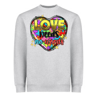 Heather Grey Love needs no words Heavyweight Sweatshirt - NancyCooperArtShop